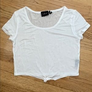 Urban Outfitters White T-Shirt with Front Knot